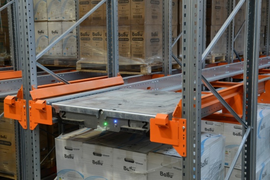 Автоматизированные  стеллажные системы с радио шаттлами PALLET SHUTTLE