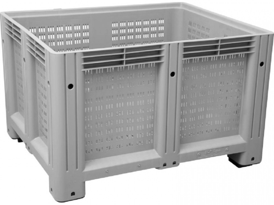 Пластиковый контейнер D-Box 1200х1000х760 мм (перфорированный, на ножках)